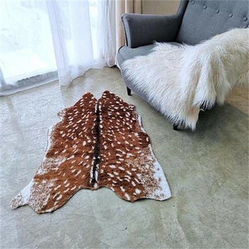 Deer cow hide printed faux - hide,