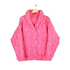 90s Vintage Ski Down Jacket Puffer Coat Insulated Snow Pink Retro Size M