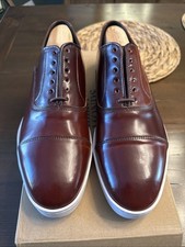 New Allen Edmonds SHELL CORDOVAN Park Avenue Sneakers F2 Seconds Size 10 Chili