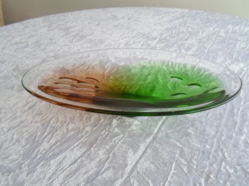 Czech art glass bowl - glass, ladislav