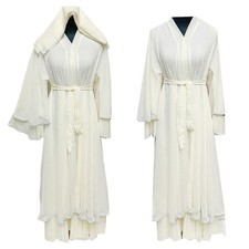 Luxury Women's Open Front Chiffon Abaya Jalabiya long dress