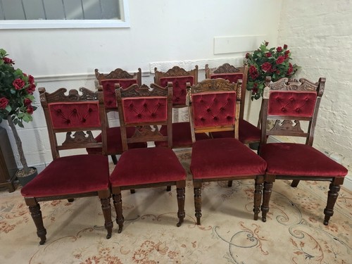 Victorian red upholstered - victorian,