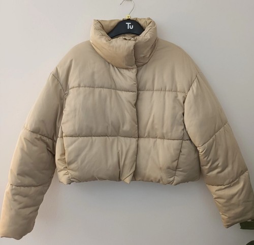 Zara cropped beige puffer - zara,