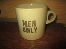 Vintage MEN ONLY 18 Ounce PEARSONS Of CHESTERFIELD Stoneware MUG/CUP - 1940's