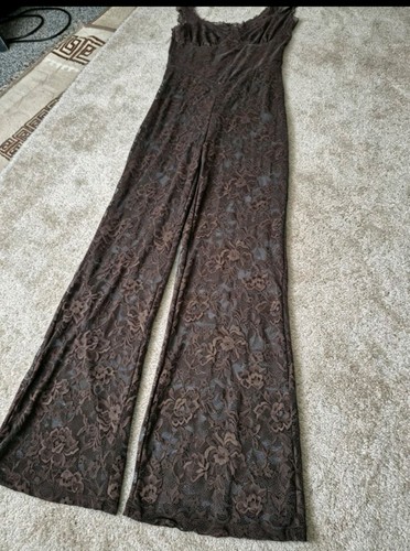 Shein brown floral lace flare - shein,