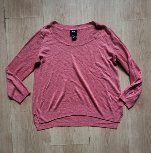 Coral knitted jumper - jumper, size