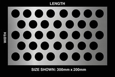 R20 T30 - Custom Size 20mm diameter Perforated Sheet - 3mm thick - No sharp edge