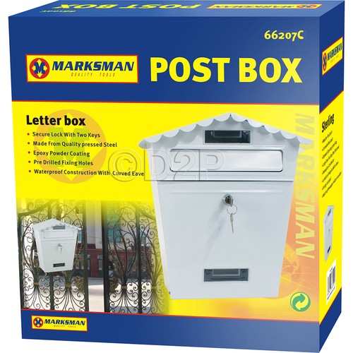 Steel post box postbox - steel,