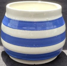 Vintage Staffordshire Chef Ware Cordon Bleu Striped Sugar Bowl