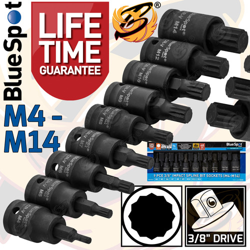 Impact spline bit sockets - spline, set
