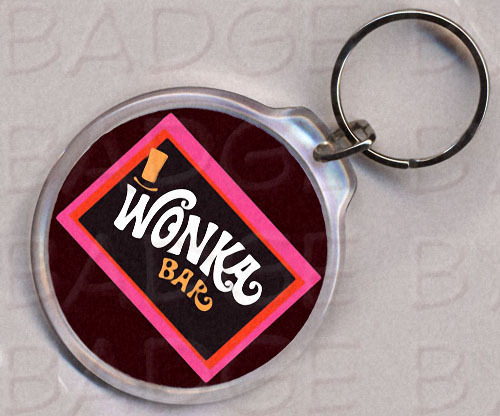 Wonka bar round keyring - round,