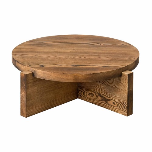 Rustic burnt wooden round - rustic,