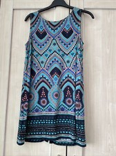 MONSOON MULTI AZTEC PRINT LONG TOP TOP 10