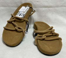 ZARA : Abierto Pla Leather Strappy Flat Sandal Shoes - UK 3 EU 36 - New + Tags