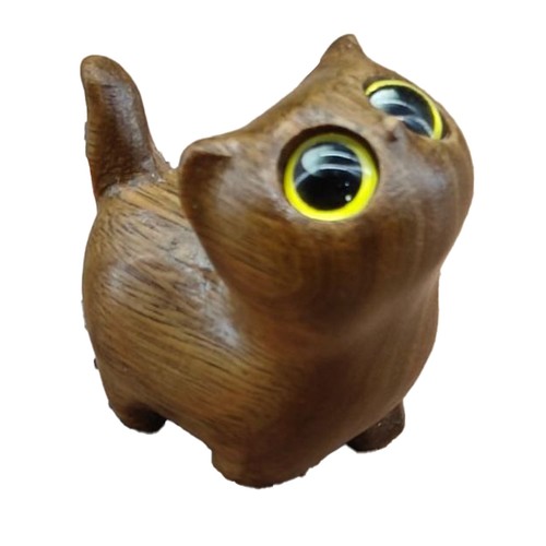 Charming wooden kitten - wooden,