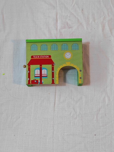 Tesco wooden train set station - wooden,