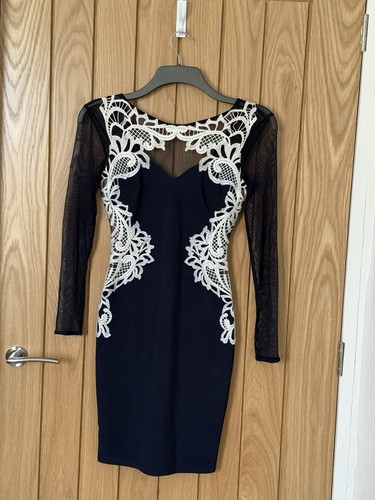 Polyester mesh bodycon dress - polyester/mesh,