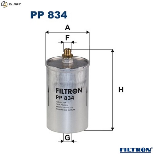 Fuel filter 834 for - pp,