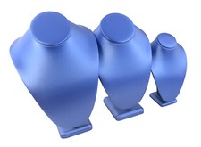 Blue Jewellery Display Bust