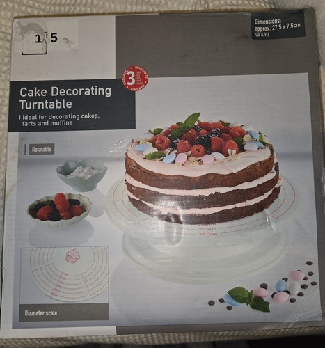 Cake turn table with box - cake,