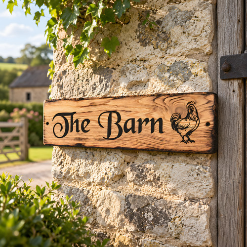 Personalised rustic oak house - rustic,
