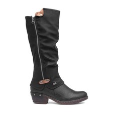 Rieker Womens Boot Black Zip