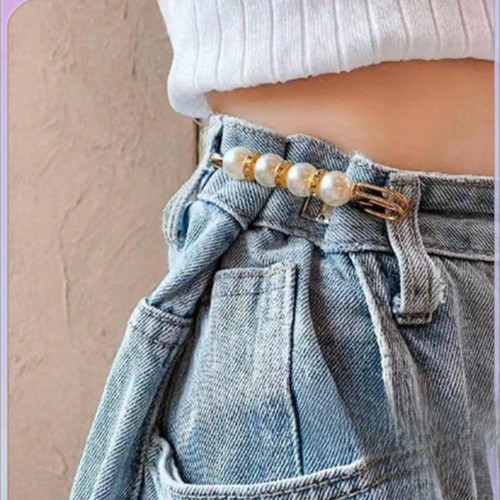 4pc pearl brooch buckle pin - pearl,