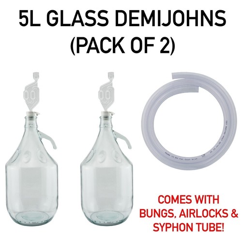 Demijohns glass with - 2,