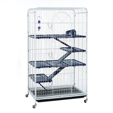 Rat Ferret Chinchilla Cage Large White On Wheels Accessories 140cm