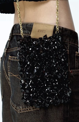 Zara beaded bucket bag - bag, small