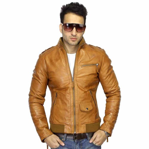 Trendy tan real leather - tan,