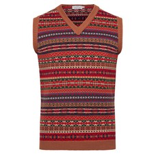 Mens FairIsle Knitted Tank Top