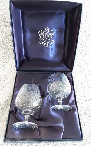 Pair stuart crystal brandy - pair,