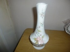 Vintage Melba ware vase. 20cm tall. 3.7cm decagon rim.Floral. (D31a)