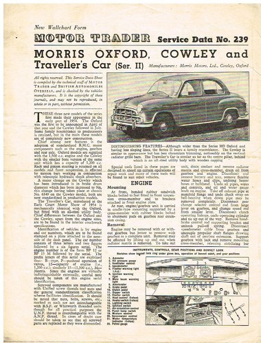 Morris oxford cowley - morris, &
