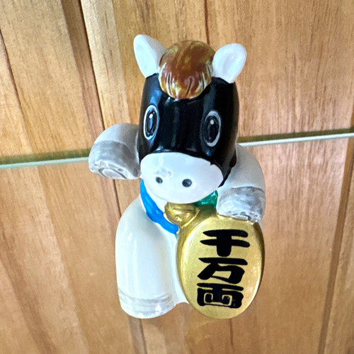 Ceramic lucky horse figurine - ceramic,