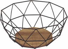 Metal Wire Black Wooden Base