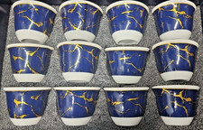 Blue Gold Turkish Arabic Glass