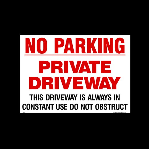 Parking private driveway - no,