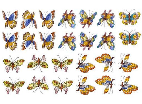 Vibrant butterflies overglaze - vibrant,
