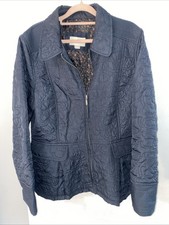 Monsoon Navy Quilted Zip Up