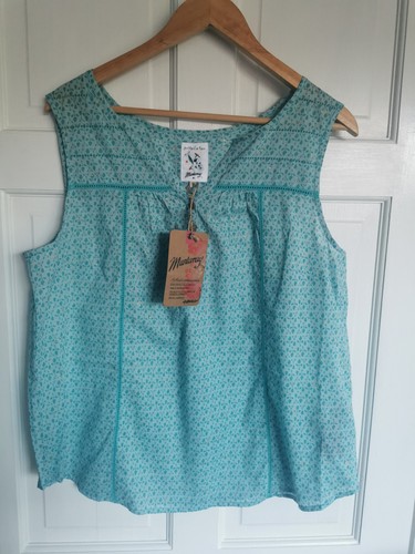 Mantaray turquoise cotton vest - turquoise,
