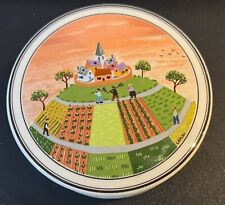 VILLEROY & BOCH Naif Farm Scene decorative lidded dish 4.5" porcelain