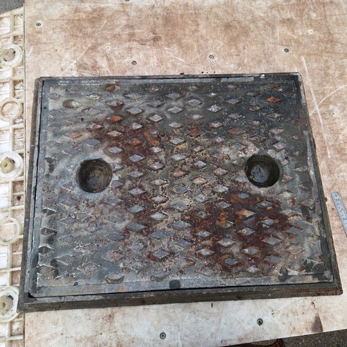 Cast iron manhole cover - manhole, &