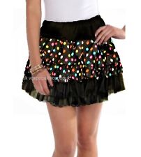 POLKA DOT NET PETTICOAT SKIRT HEN NIGHT ROCK N ROLL FANCY DRESS UK To 28" Waist