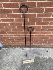 Vintage Cast Iron Plant Supports With Rings Reclaimed Salvage Antique Garden