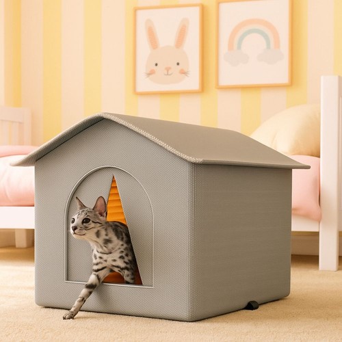 Cat winter insulated house - cat,