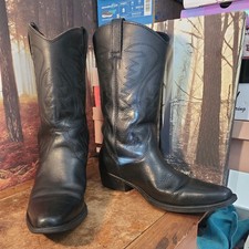 Wrangler Mens Black Leather