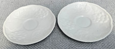 2 Small White WEDGWOOD Strawberry & Vine  Coffee Espresso Saucers
