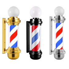 Barber Pole Light, Hair Salon Open Sign, Barber Shop Rotating Red Blue 28'' 32''